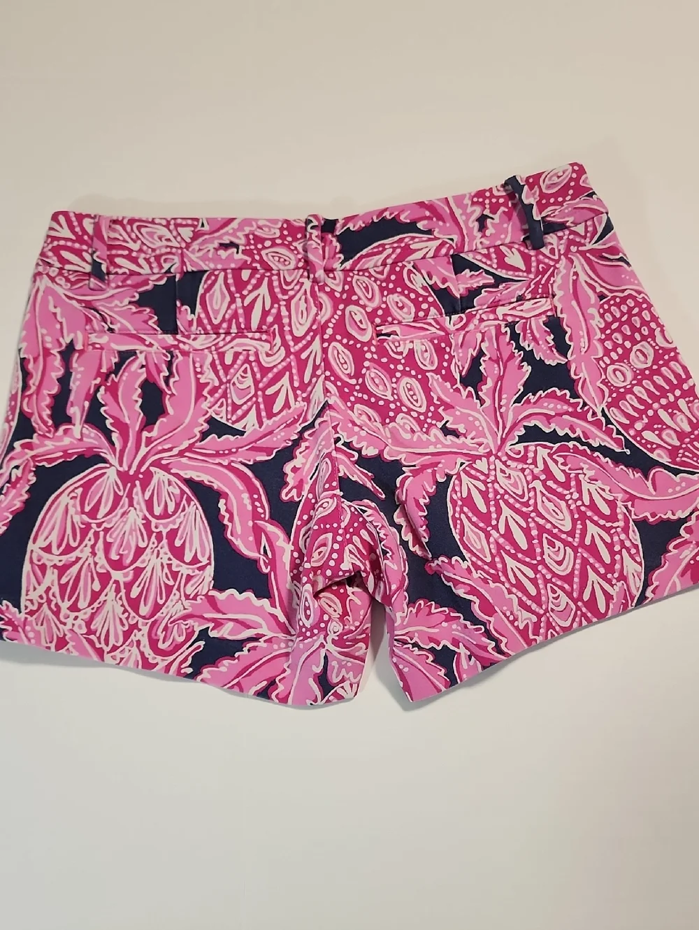 Lilly Pulitzer Pink & Navy Tropical Print Callahan Shorts
